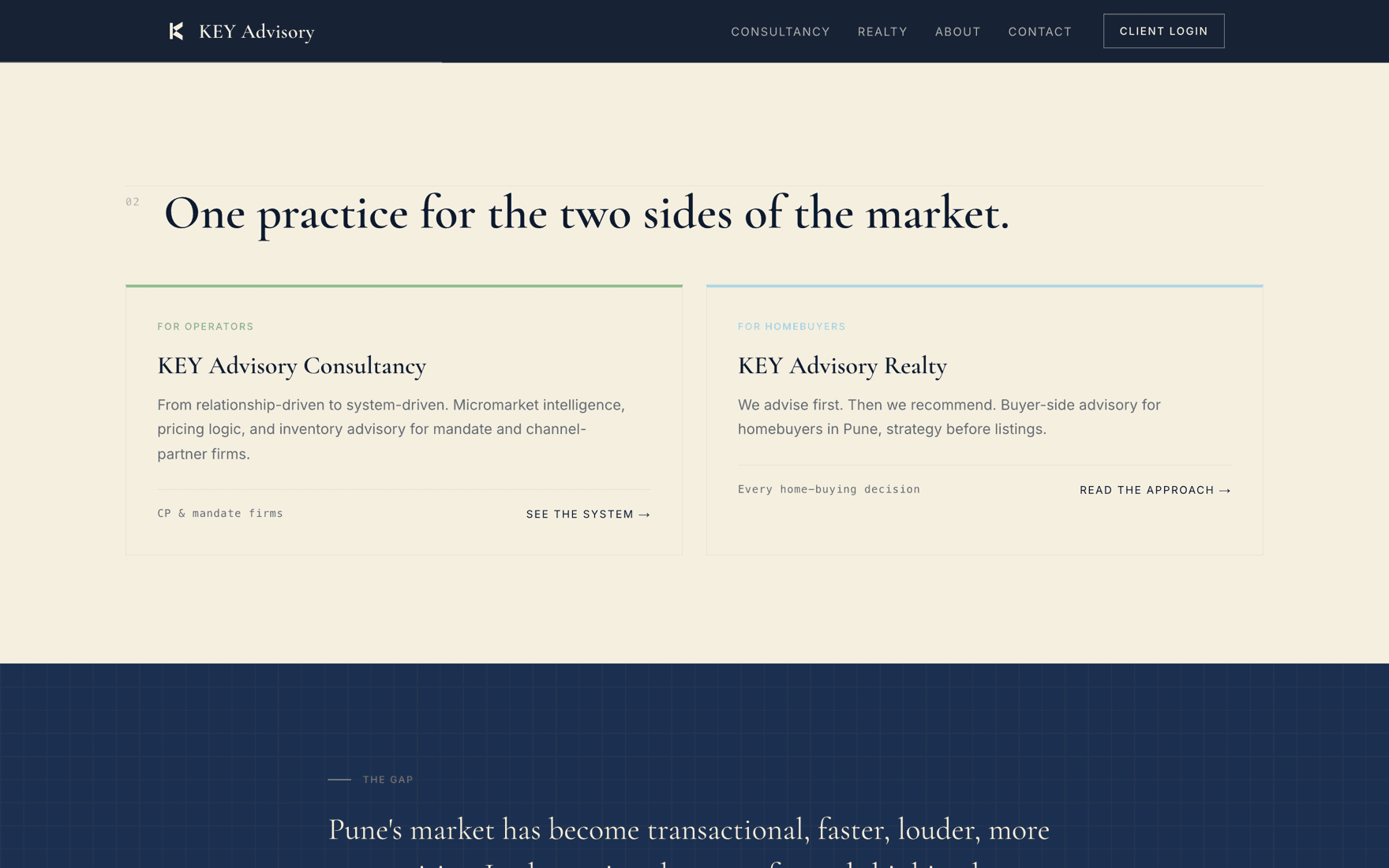The two verticals of the practice